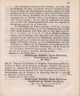 32. Ministerial-Bekanntmachung, den Wechsel in der Hauptagentur der Sächsischen Viehversicherungs-Bank zu Dresden betreffend