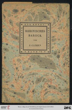Band 75: Bibliothek der Kunstgeschichte: Rheinisches Barock