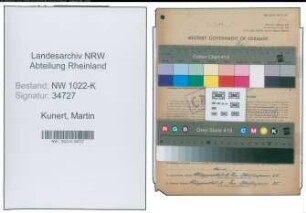 Entnazifizierung Martin Kunert , geb. 06.02.1889 (Orchesterwart)