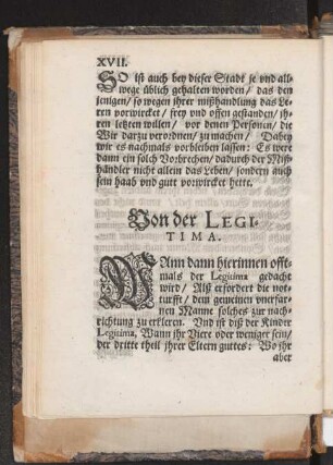 Von der Legitima.