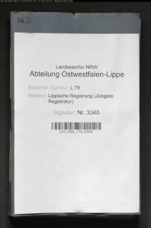 Kommunalwegebau im Amt Schötmar - Generalia -, Band 15