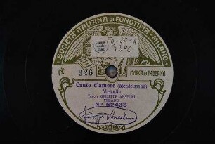 Canto d'amore : Melodia / (Mendelssohn)
