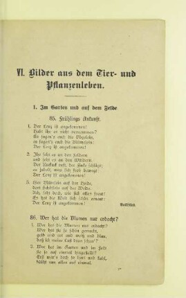 VI. Bilder aus dem Tier- und Pflanzenleben