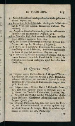 115-124, In Quarto maj. - In Quarto min.