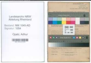 Entnazifizierung Arthur Opatz , geb. 20.03.1903 (Arbeiter)