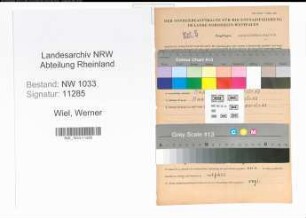 Entnazifizierung Werner Wiel , geb. 24.03.1909 (Kriminalbeamter)