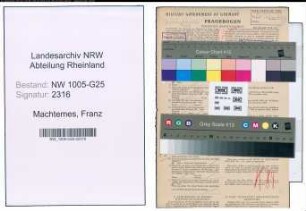 Entnazifizierung Franz Machtemes , geb. 28.04.1898 (Kohlenhaendler)