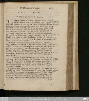Caput XXVII. De Classibus & Synodis, sive Conciliis.