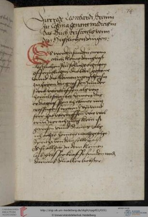 Ps.-Aristoteles, Oeconomica I, in der dt. Übersetzung des Johann Gottfried nach der lat. Übersetzung des Leonardo Bruni