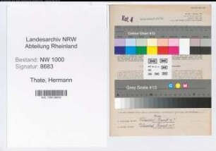 Entnazifizierung Hermann Thate, geb. 06.01.1907 (Bankprokurist)