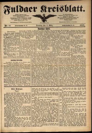 Ausgabe vom Dienstag, den 17. März 1903.