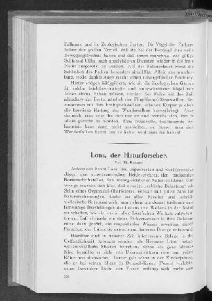 Löns, der Naturforscher.