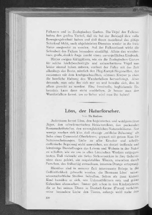 Löns, der Naturforscher.