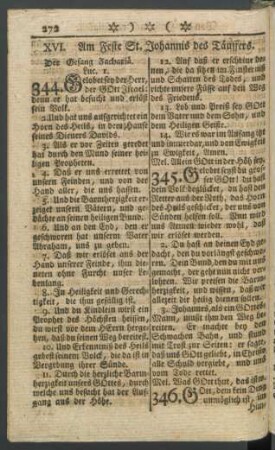 XVI. Am Feste St. Johannis des Täuffers
