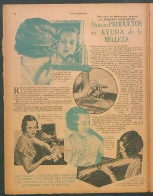 Nuevos productos en ayuda de la belleza : Una clase de belleza por semana