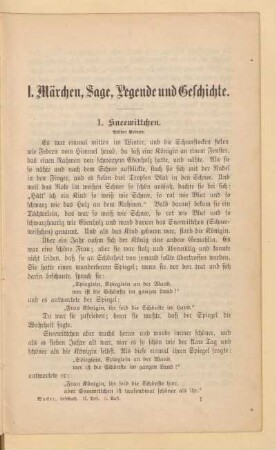 I. Märchen, Sage, Legende und Geschichte
