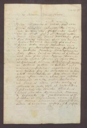 Procuratorium des Franz Arnold Raitz von Frentz für den Sexpraebendar von Regemorte.
