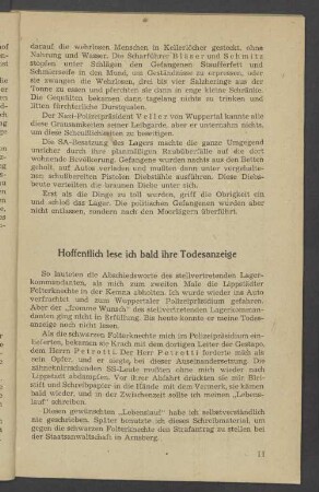 Hoffentlich lese ich bald ihre Todesanzeige