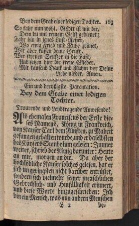 Ein und dreyßigste - Vierzigste Parentation