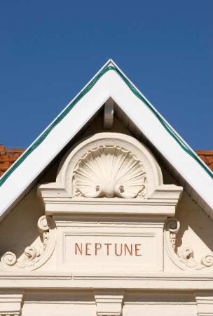 Frankreich. Aquitaine Gironde. Soulac sur Mer. Typischer Hausgiebel
