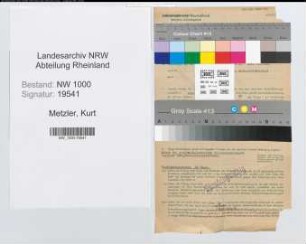 Entnazifizierung Kurt Metzler, geb. 08.02.1913 (Regierungsrat)