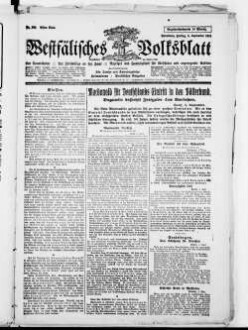 Westfälisches Volksblatt : amtliches Mitteilungsblatt der NSDAP und der Behörden der Kreise Paderborn, Büren, Warburg