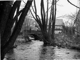 Brücke über den Schwarzbach (Brücke); Grebenhain, Mühlweg (vor Nr. 3)