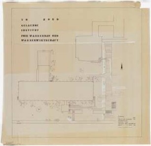Institut für Wasserbau und Wasserwirtschaft der Technischen Universität Berlin (Nordgelände): Lageplan mit Pflanzplan 1:200