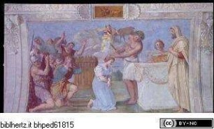 Szenen aus der Geschichte der Diana, Iphigenie wird von Diana gerettet, ein Hirsch erscheint an ihrer Stelle