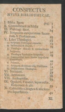 Conspectus Huius Bibliothecae