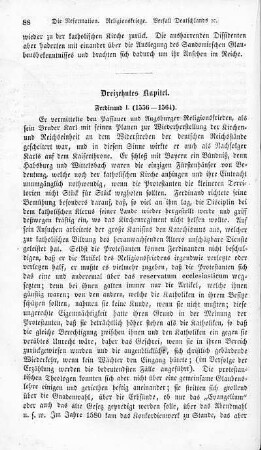 Dreizehntes Kapitel. Ferdinand I. (1556 - 1564)