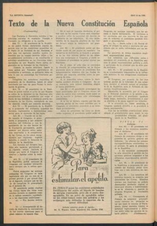 Texto de la Nueva Constitución Española