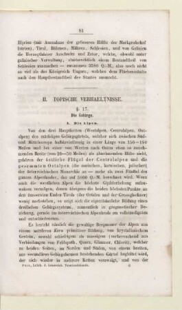 II. Topische Verhaeltnisse