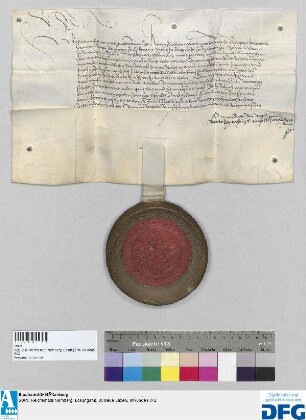 König Maximilian I. stellt der Stadt Nürnberg Quittung aus über 200 fl. rhein. Stadtsteuer.