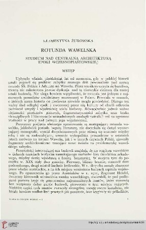 3: Rotunda wawelska : studium nad centralną architekturą epoki wczesnopiastowskiej