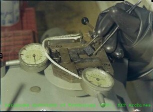 Ausmessvorrichtung in der Glovebox M4 der Firma Alpha-Chemie und Metallurgie (ALKEM)