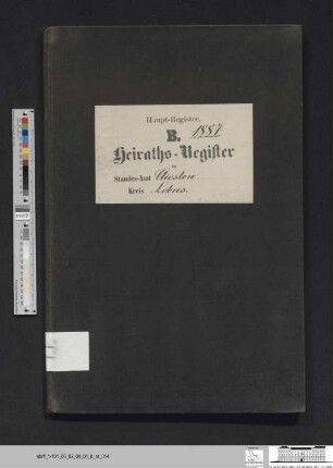 Heiratsregister Kliestow 1887