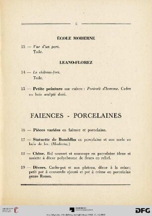 Faiences - Porcelaines