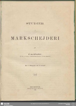 Studier I Markschejderi