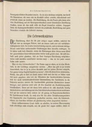 Die Lehrwerkstätten
