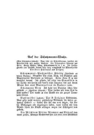 Auf der Schutzmanns-Wache