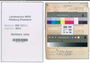 Entnazifizierung Irene Steinbach , geb. 20.10.1904 (Gewerbeoberlehrerin)