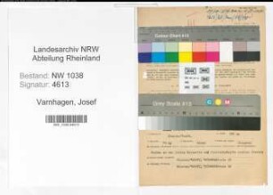 Entnazifizierung Josef Varnhagen , geb. 31.05.1914 (Beamter)