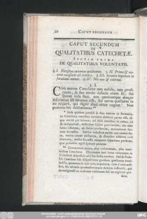 Sectio Prima De Qualitatibus Voluntatis.