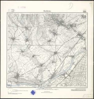Meßtischblatt 3408/3439 : Hochheim, 1929 : Hochheim. - Aufn. 1904, einz. Nachtr. 1929. - 1:25000. - [Berlin]: Reichsamt für Landesaufnahme, 1929. - 1 Kt.