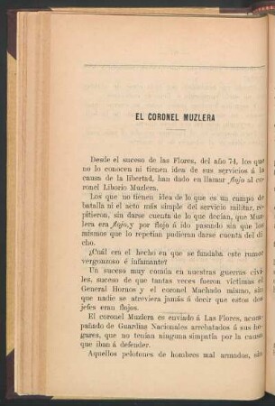 El coronel Muzlera