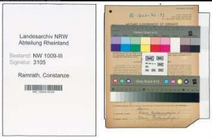 Entnazifizierung Constanze Ramrath , geb. 23.05.1899 ()