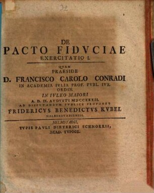 De Pacto Fidvciae ..., 1