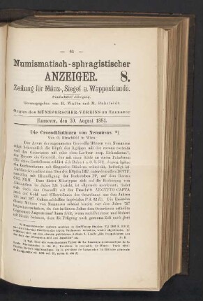 8. 30. August 1884