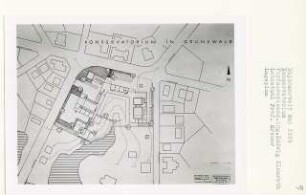 Konservatorium, Berlin-Grunewald (Diplomarbeit bei Willy Kreuer): Lageplan 1:500